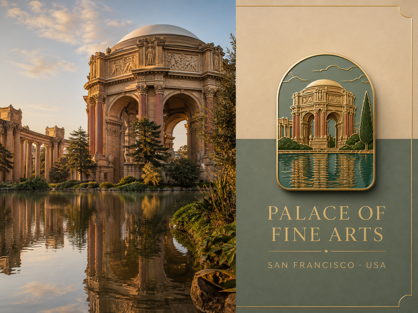 舊金山藝術宮 Palace of Fine Arts collectible travel poster